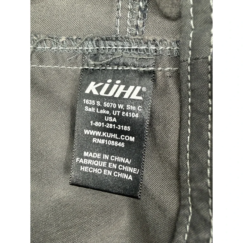 Kuhl Gray Cargo Shorts Women 14 Hiking Trail Outdoor Utility Stretch Bermuda 17S
